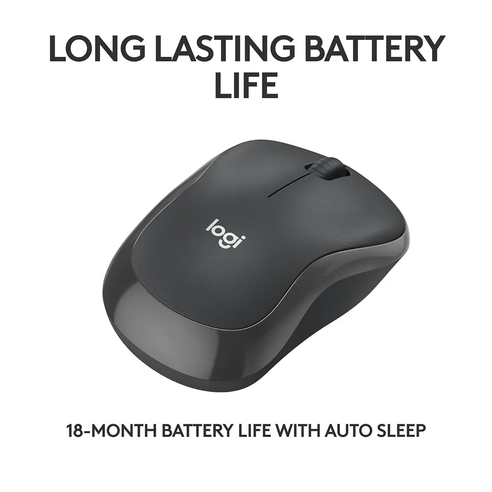 logitech M240 Wireless Optical Mouse with SilentTouch Technology (4000 DPI Adjustable, Sensor Technology, Graphite) - TQ STORE