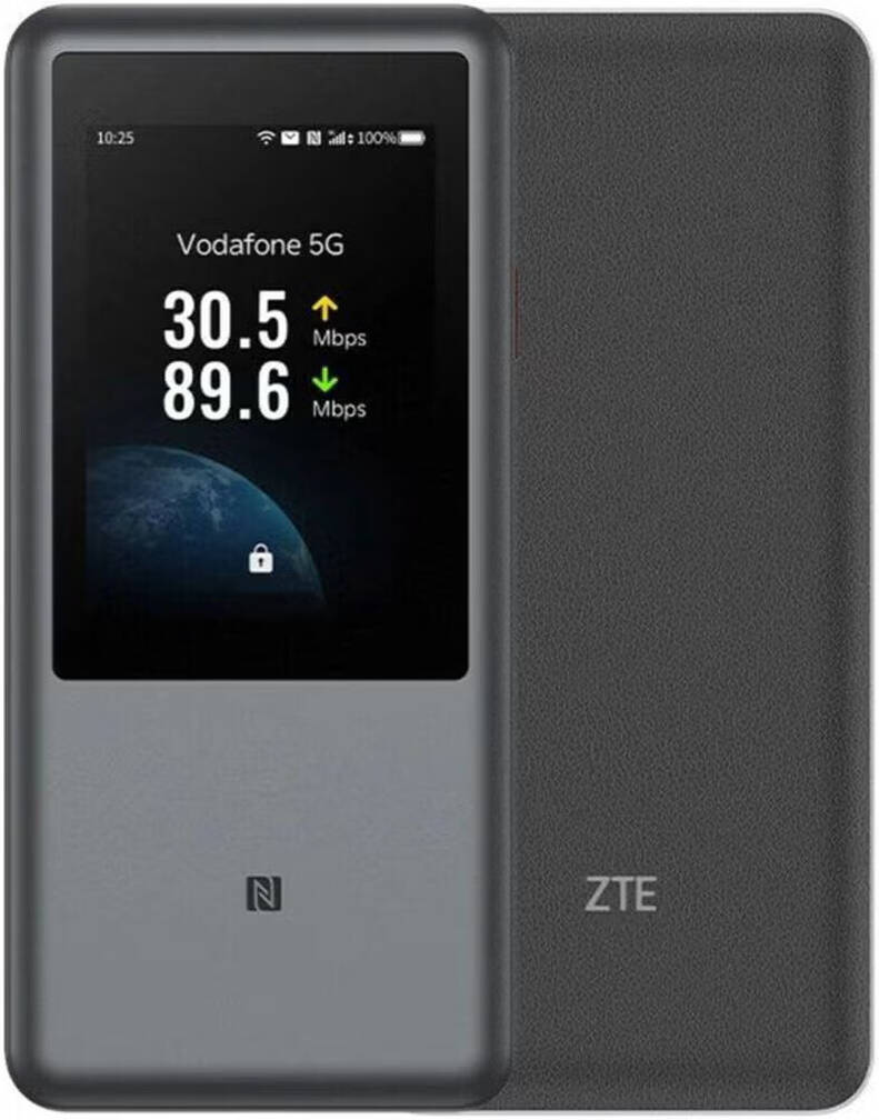 ZTE U60 Pro 5G WiFi Pocket Router, 3.5" HD Touchscreen Display, 10000mAh, 27W Fast Charge, WiFi 7, Snapdragon X75, NFC Mobile Internet Hotspot, Unlock Global Version, Grey | U60-Pro-Buy In Kuwait