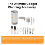20-in-1 cleaning kit being used on earphones and earbuds