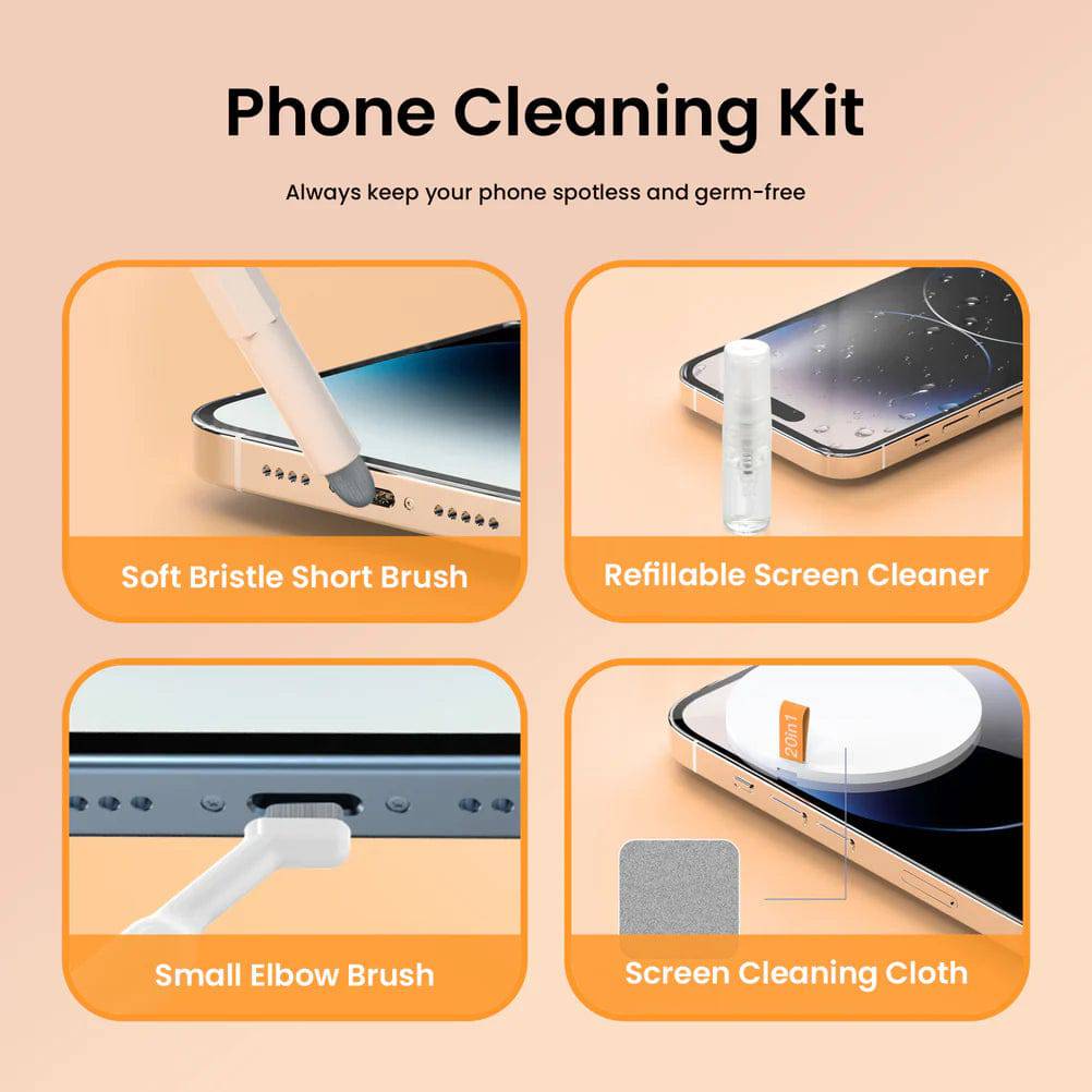 20-in-1 cleaning kit being used on laptop keyboard