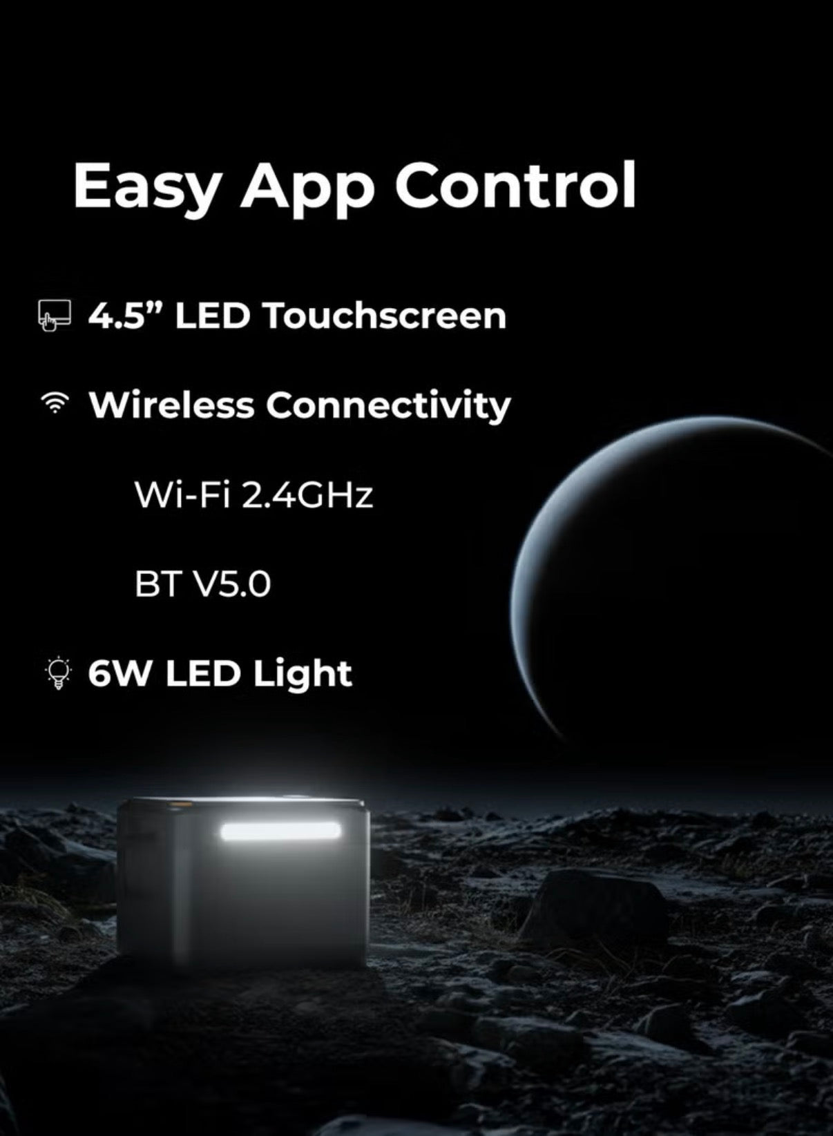 Porodo Portable Power Station with 2400W Power, 2047.5Wh Battery, 100W PD Fast Charging, Power Generator.