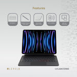 Levelo AeroBoard Saffanio Leather Wireless Keyboard For Apple iPad ( Arabic English )  ماجيك كيبورد حق ايباد (عربي انجليذي) - TQ STORE