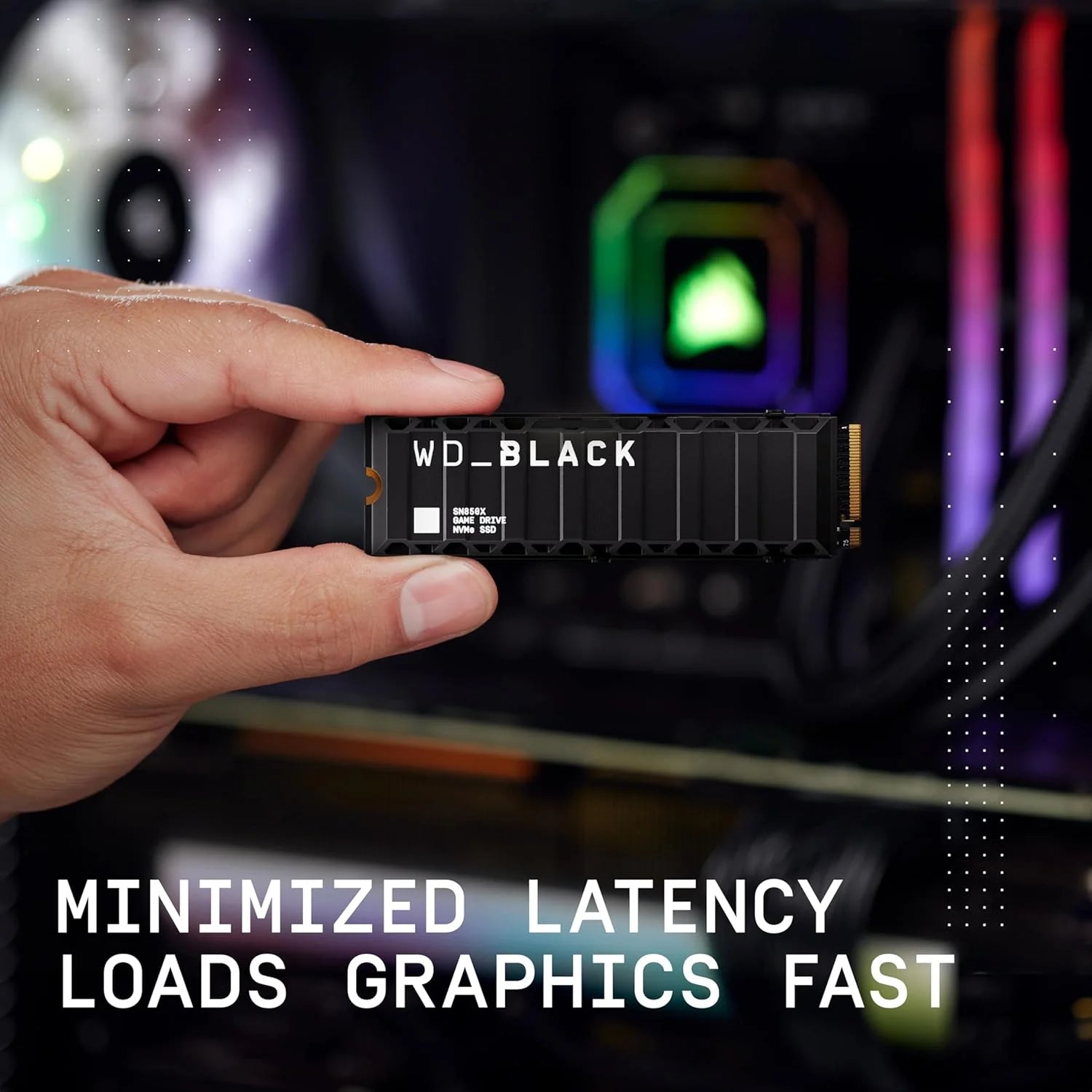 هاردسك SSD داخلي ٢ تيرا (الجيل الرابع PCIe) دبليو دي بلاك مزود بمبرد حراري. 2TB WD BLACK™ SN850X NVMe™ SSD for PS5™ consoles - TQ STORE