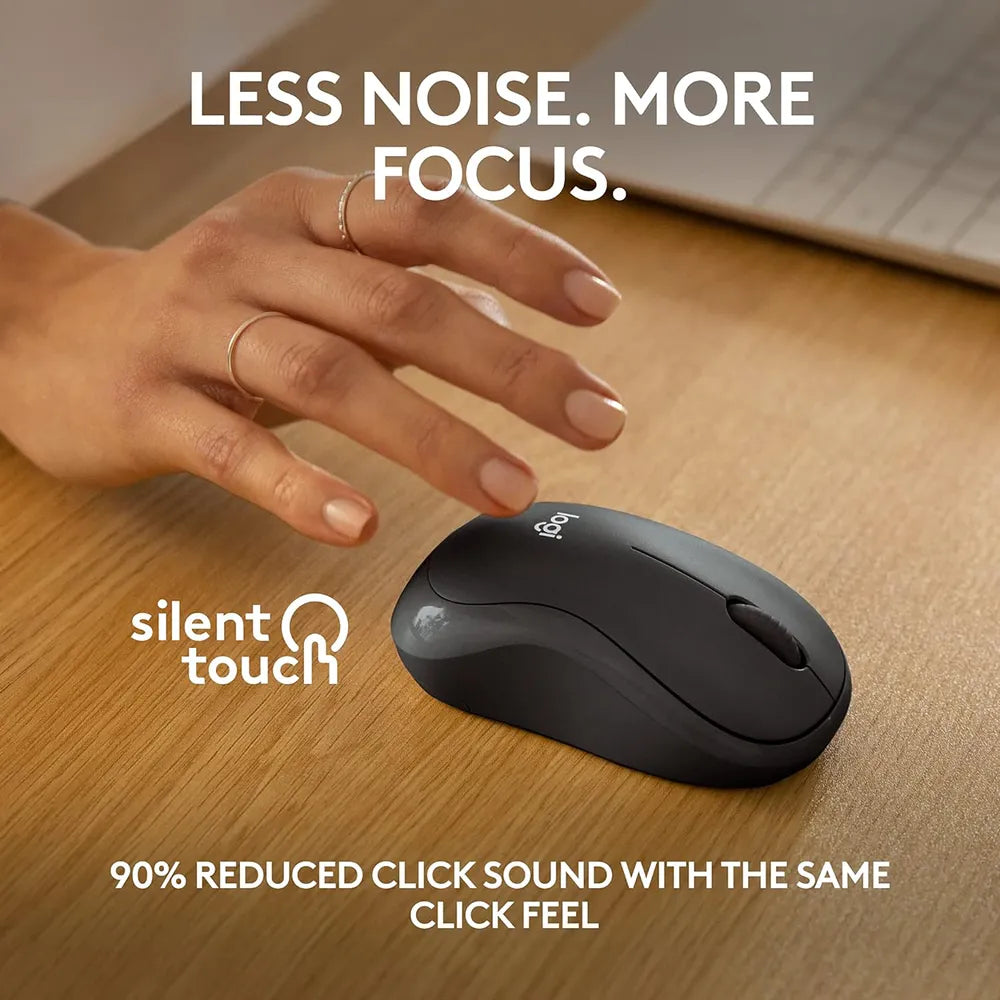 logitech M240 Wireless Optical Mouse with SilentTouch Technology (4000 DPI Adjustable, Sensor Technology, Graphite) - TQ STORE