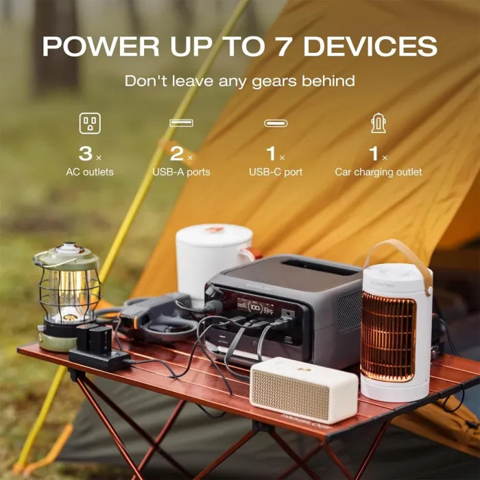 ECOFLOW RIVER 3 PLUS PORTABLE POWER STATION - 1200W