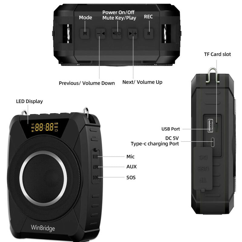 WinBridge M801 20W Wireless Amplifier For Teachers