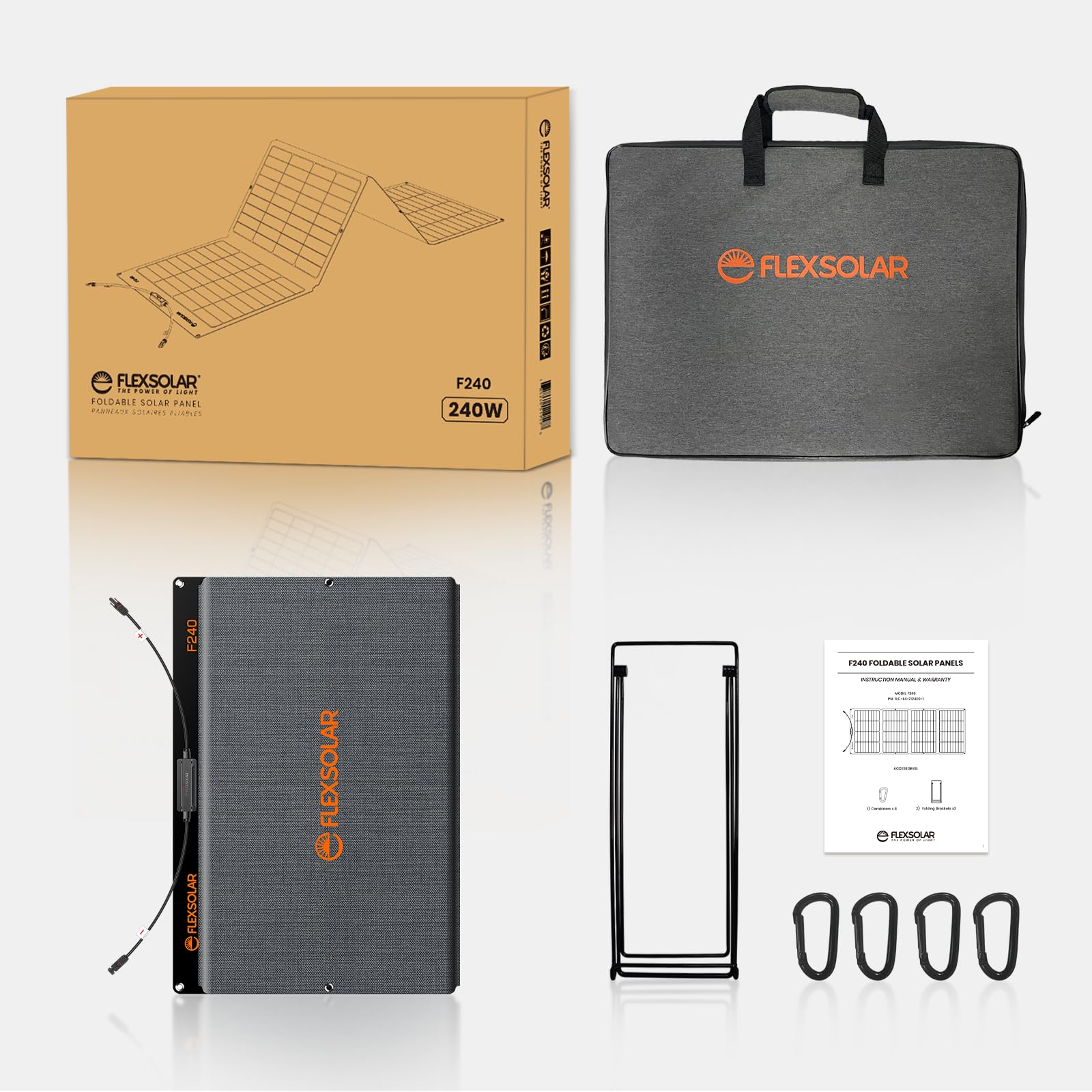 FlexSolar 240W Portable Solar Pane