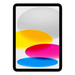 A tablet with a black frame displays abstract ovals in various colors—ideal for showcasing the vibrant visuals of the Apple iPad 11th Gen - A16 (2025), 11-inch, 128GB, WiFi, PINK, now available to buy in Kuwait.