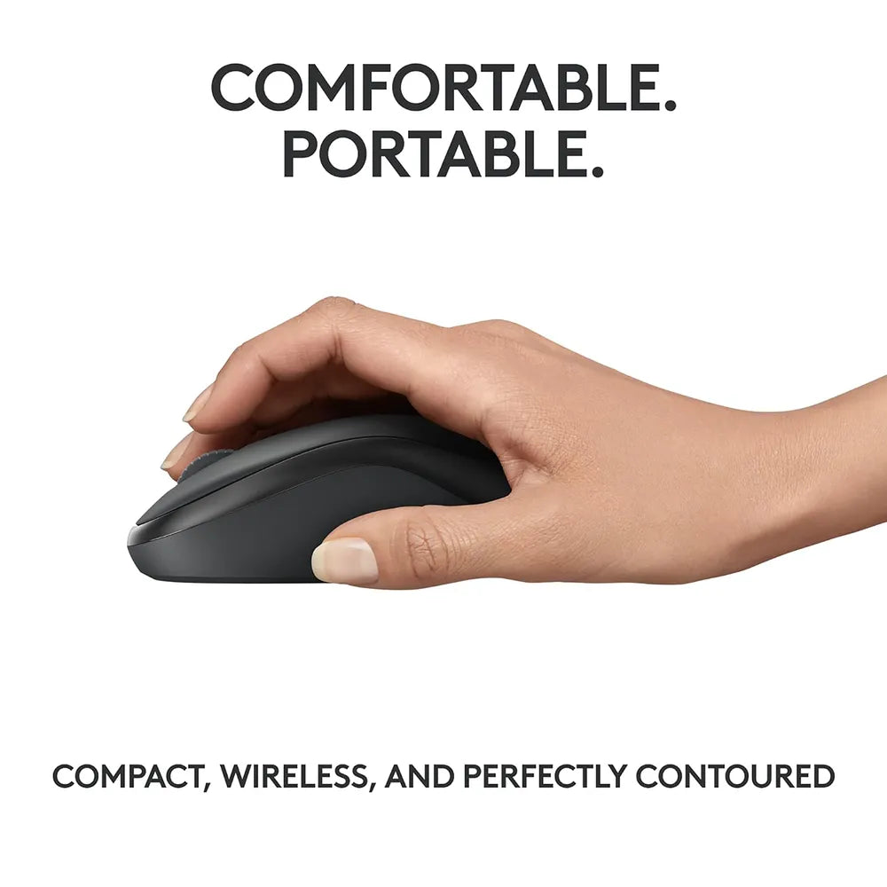 logitech M240 Wireless Optical Mouse with SilentTouch Technology (4000 DPI Adjustable, Sensor Technology, Graphite) - TQ STORE