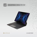 Levelo AeroBoard Saffanio Leather Wireless Keyboard For Apple iPad ( Arabic English )  ماجيك كيبورد حق ايباد (عربي انجليذي) - TQ STORE
