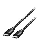 A black USB-C to USB-C cable with matching connectors, shown on a white background—perfect for fast charging or use with the UGREEN 25000mAh 200W Fast Charging Power Bank 35525B. Buy in Kuwait.