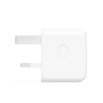 Side view of the Apple 60W Max USB-C power adapter showing the compact, foldable plug design.