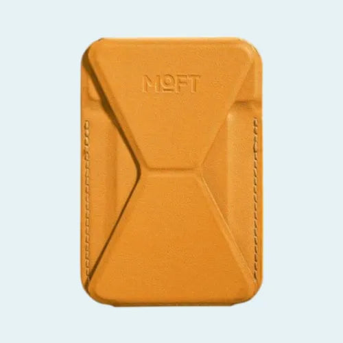 Moft Snap-on Phone Stand & Wallet MOVAS™ - MagSafe Compatible. Orange & Red Colors Available