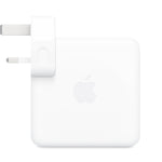 Apple 96W USB-C power adapter plugged into wall socket