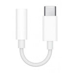 Apple USB-C to 3.5mm adapter connected to iPhone 15 and headphones Kuwait