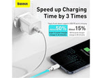 Baseus Super Si Quick Charger 20W UK with Type-C to Lightning Cable 1M White