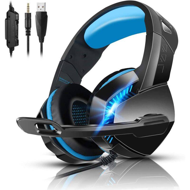 Beexcellent GM-14 wired RGB LED gaming headset front view Kuwait