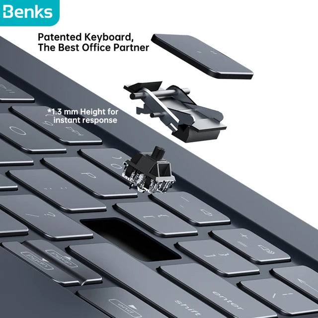 Benks iPad Pro 11 keyboard case magnetic attachment close up