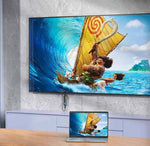 Hoco UA23 wireless projector adapter plugged into iPhone connected to TV