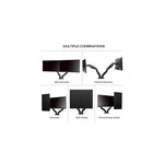 NB North Bayou Dual Monitor Desk Mount Full Motion Swivel Arm for Two Screens 17-27 inch