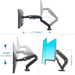 NB North Bayou Dual Monitor Desk Mount Full Motion Swivel Arm for Two Screens 17-27 inch