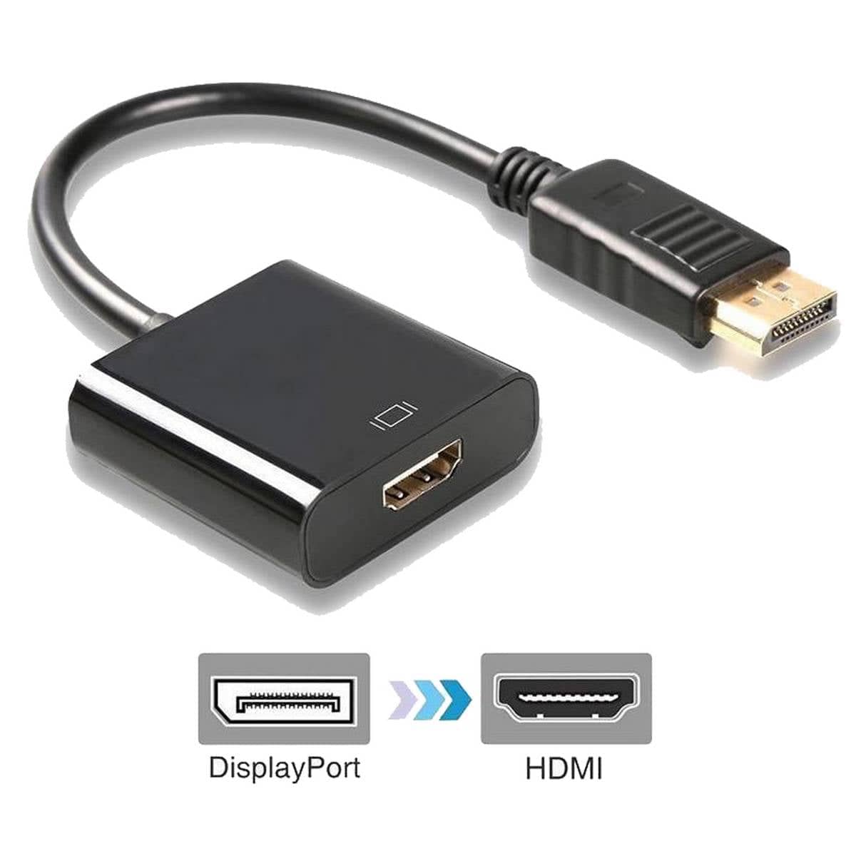 Onten DisplayPort to HDMI adapter DP male to HDMI female plug and play
