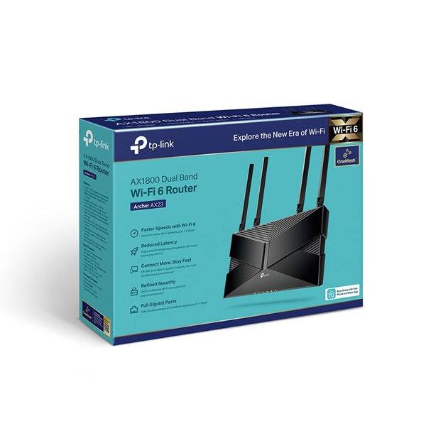 TP-Link Archer AX23 AX1800 Wi-Fi 6 Dual-Band Router Black
