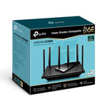 TP-Link Archer AXE75 AXE5400 Wi-Fi 6E Tri-Band Router Black