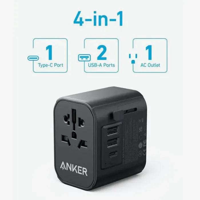ANKER 312 OUTLET EXTENDER 30W WITH 3 USB PORTS - BLACK - TQ STORE