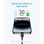 ANKER 322 USB-C TO LIGHTNING CABLE BRAIDED (1.8M/6FT) -BLACK - TQ STORE