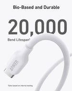 ANKER 542 USB-C TO LIGHTNING CABLE (BIO-BASED 3FT) - WHITE - TQ STORE