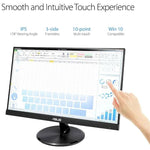 ASUS VT229H 21.5" MONITOR 1080P IPS 10-POINT TOUCH EYE CARE WITH HDMI VGA - BLACK - TQ STORE