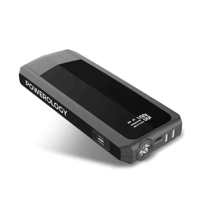 Powerology Emergency 12V Jump Starter with 16000 MAH PowerBank 18W PD QC3.0 – Black - TQ STORE