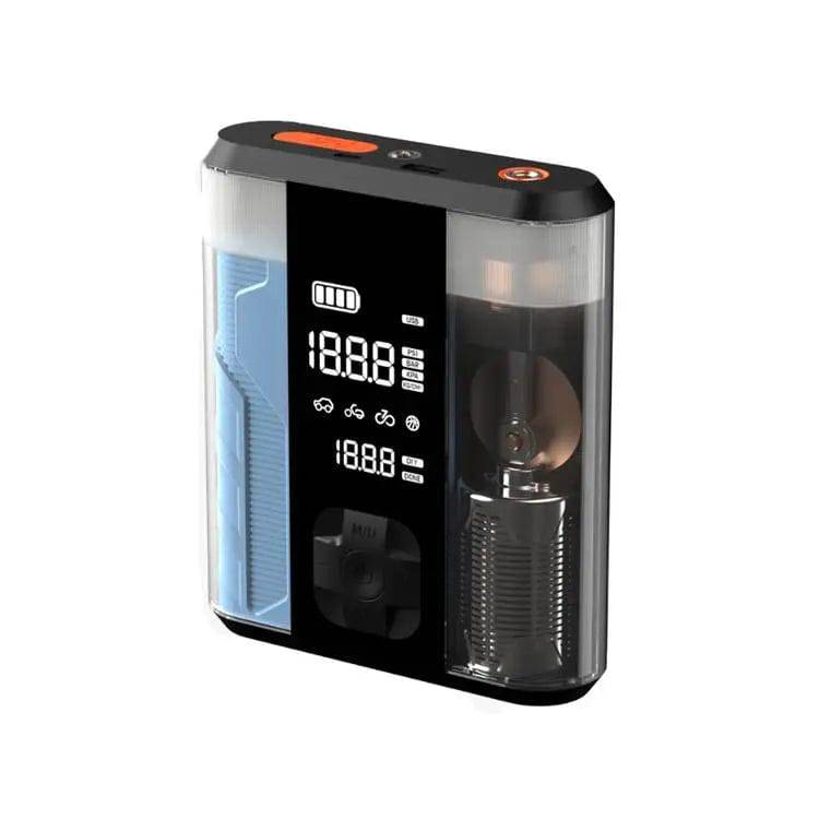 ضاغط هواء Powerology PPO47 8800mAh Jump Start، PD 20W، وقت شحن 2 ساعة، تيار الذروة 800 أمبير، تيار البدء 300 أمبير - شفاف - TQ STORE