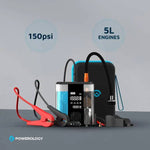 ضاغط هواء Powerology PPO47 8800mAh Jump Start، PD 20W، وقت شحن 2 ساعة، تيار الذروة 800 أمبير، تيار البدء 300 أمبير - شفاف - TQ STORE