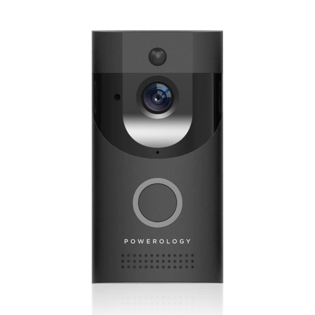 Powerology Smart Video Doorbell With Night Vision And Motion Sensor - Black - TQ STORE