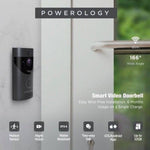 Powerology Smart Video Doorbell With Night Vision And Motion Sensor - Black - TQ STORE