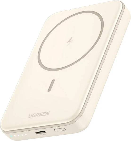 UGREEN 10000MAH PD-20W MAGNETIC WIRELESS15W POWER BANK BEIGE - TQ STORE