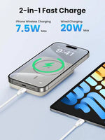 UGREEN 10000MAH PD-20W MAGNETIC WIRELESS15W POWER BANK BEIGE - TQ STORE