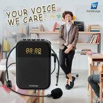 WinBridge S209 Voice Amplifier with Wired Mic Headset 16W 2500mAh Bluetooth Mute LED Display for Teachers - TQ STORE