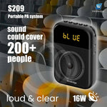 WinBridge S209 Voice Amplifier with Wired Mic Headset 16W 2500mAh Bluetooth Mute LED Display for Teachers - TQ STORE