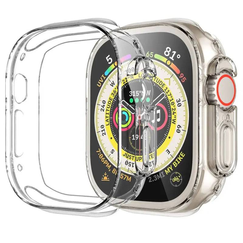 Apple Watch Full Protection TPU Case Cover 49 mm - Transparent - TQ STORE