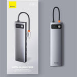 Baseus Metal Gleam Series 11-in-1 Type-C Hub Docking Station Space Gray