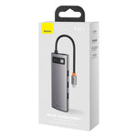 Baseus Metal Gleam Series 8-in-1 Type-C Hub Docking Station Gray