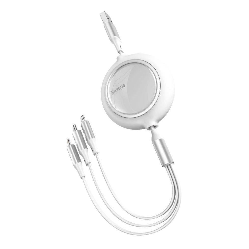 Baseus Retractable 3 in 1 Cable USB to Micro Lightning Type-C 1.2M