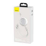 Baseus Retractable 3 in 1 Cable USB to Micro Lightning Type-C 1.2M