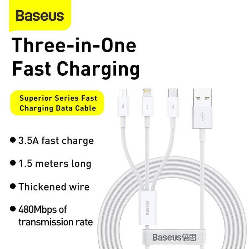 Baseus Superior Series 3 in 1 Cable