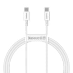 Baseus Type C to Type C Cable 100W 1 meter White