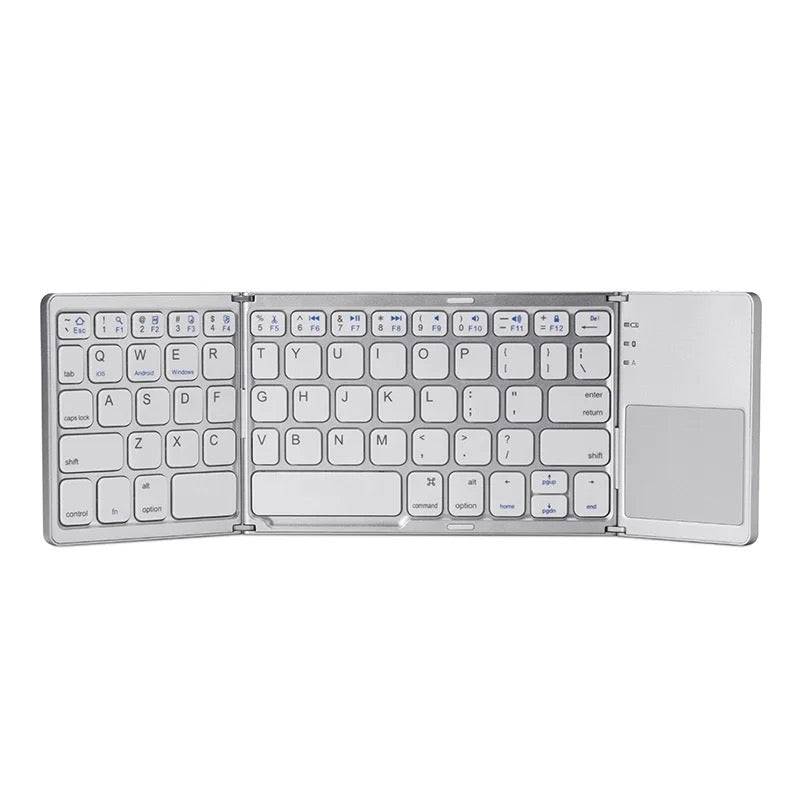 Foldable Bluetooth Keyboard With Touch Pad B033 English Arabic