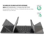 Foldable Bluetooth Keyboard With Touch Pad B033 English Arabic